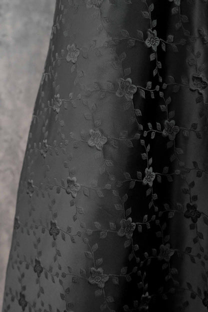 Tissu jacquard floral à motif treillis en relief, tissu d'ameublement et de couture à motif subtil, largeur 64 pouces