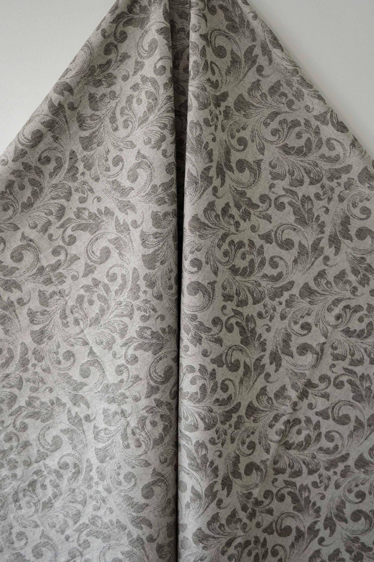 Japanese Floral Cotton Linen Fabric: Kimono Upholstery Drapery, 55"W
