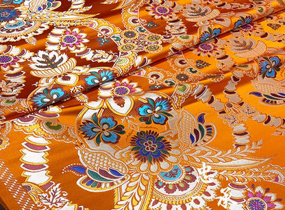 Brocade Fabric: Chinese Mongolian Style, Upholstery Sewing Material