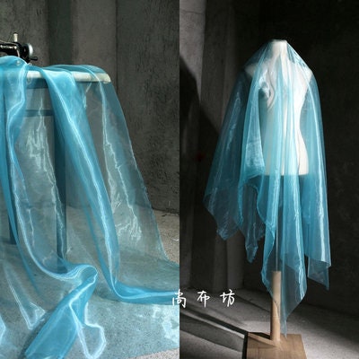 Tissu organza en fil cristal : maille légère, robe Hanfu, confection de poupées (59"L)