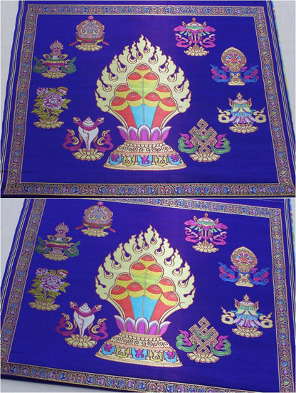 Royal Blue Tibetan Fabric: Silk Rayon Blend (29x21")