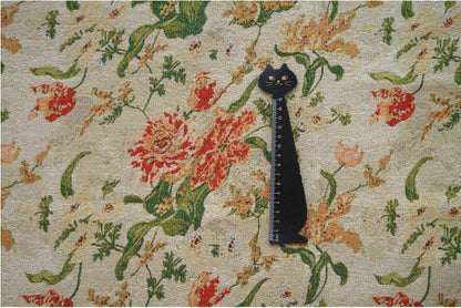 Floral Jacquard Fabric: Retro Big Flower Upholstery, 59" Wide