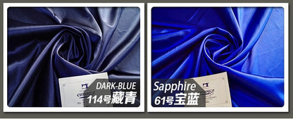 Tissu satin de soie : 53 couleurs, 150 cm de large, tissu de luxe pour robes