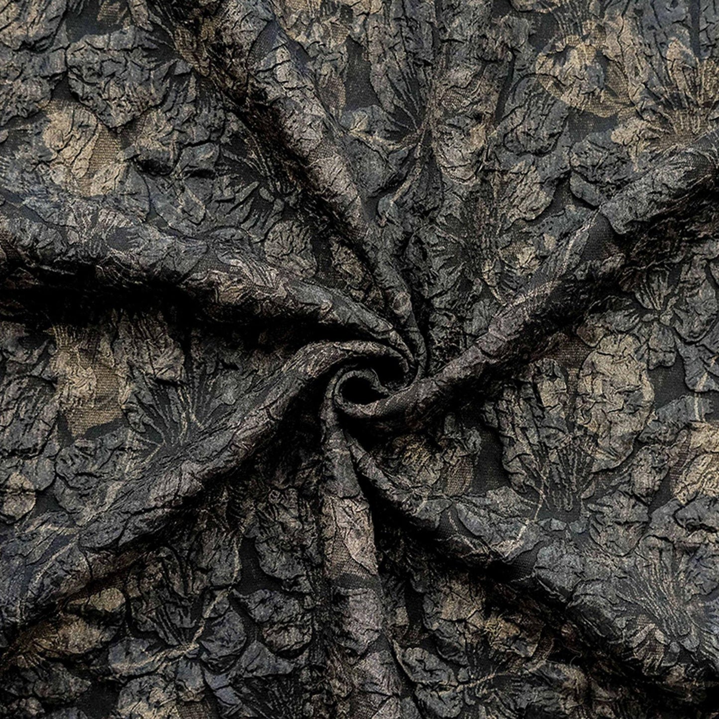 Embossed Gold Floral Jacquard Fabric | Luxury Home Decor, 59" Wide