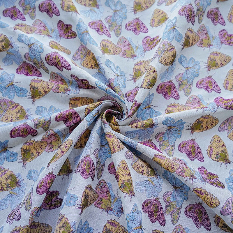 Butterfly Jacquard Woven Fabric: Embossed Upholstery, Costume, Quilting (65"W)