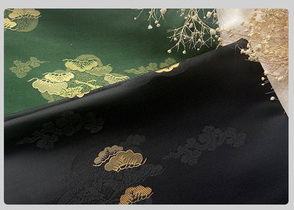 Nishijin Brocade Fabric: Japanese Weaving with Gold Thread (29.5"/59" Width)