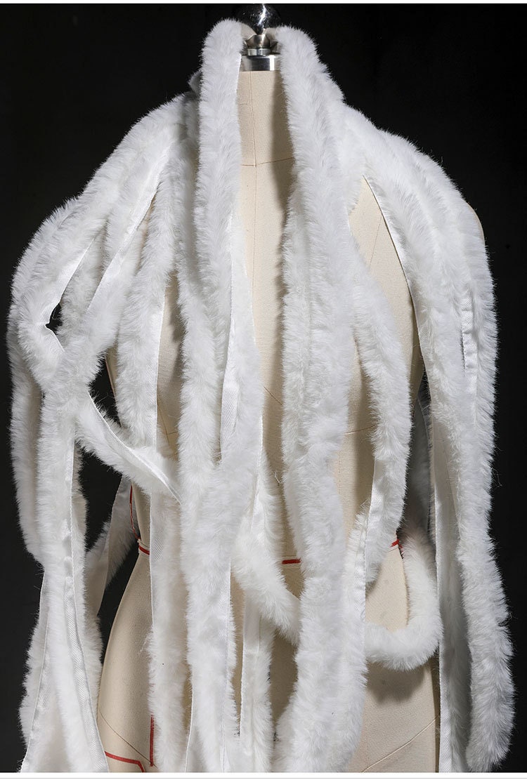 Faux Rabbit Fur Fabric Trim: 5.5cm Wide, DIY Crafts by the Yard