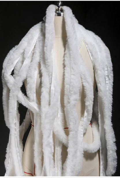 Faux Rabbit Fur Fabric Trim: 5.5cm Wide, DIY Crafts by the Yard