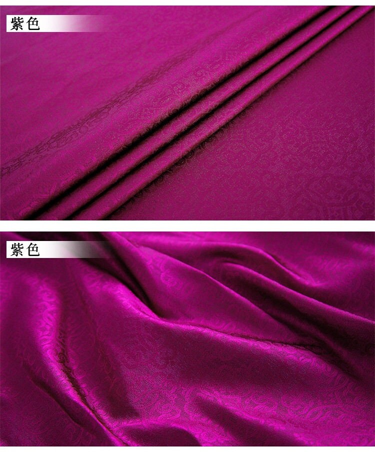 Brocade Satin Fabric: Pure Color Cheongsam, Hanfu Sewing Material