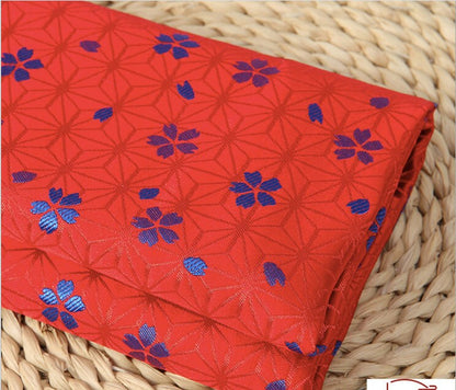 Tissu brocart jacquard Sakura : mélange de soie de style japonais (largeur : 75 cm)