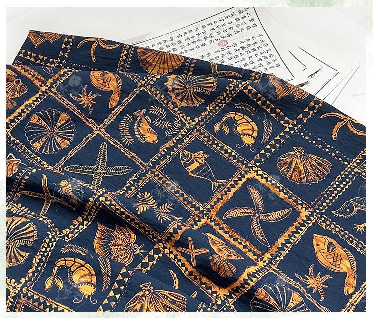Tissu matelassé, coton coquillage à motif boussole orientale : Qipao, Hanfu et décoration intérieure