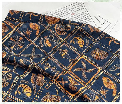 Tissu matelassé, coton coquillage à motif boussole orientale : Qipao, Hanfu et décoration intérieure