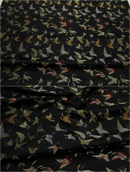 Butterfly Floral Silk Brocade Fabric - Chinese Jacquard (29.5"W)