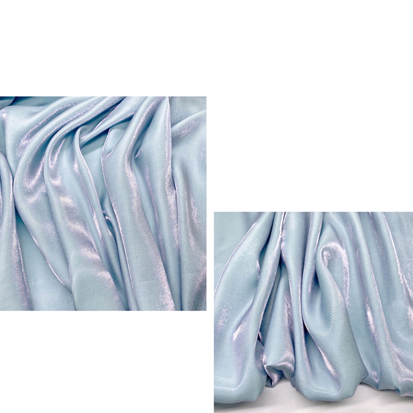 Shiny Mercerized Cotton Fabric: Gradient Satin Silky Hanfu, 59" Wide