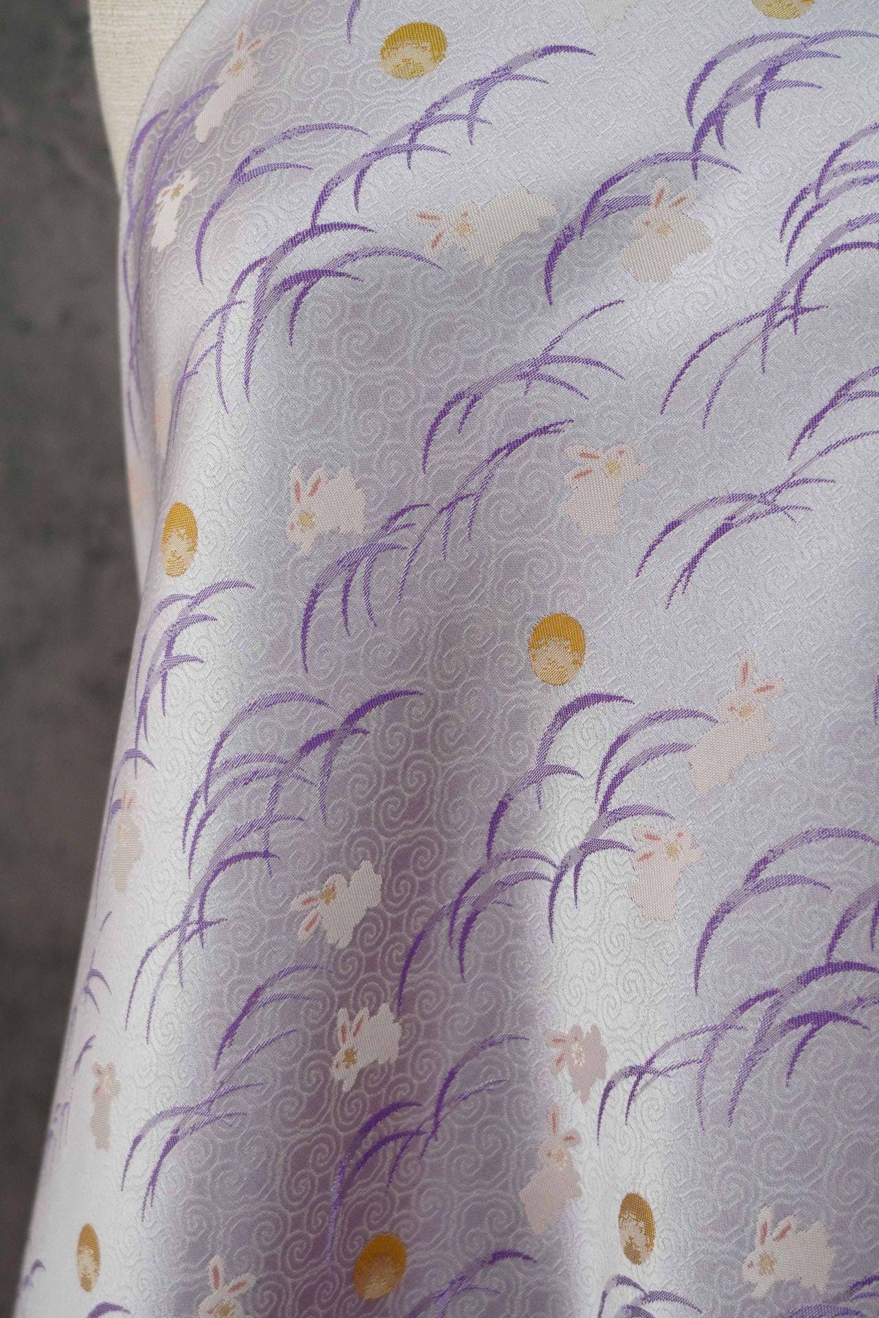 Luxury Jacquard Brocade lilac Fabric for Vest Sewing & Costumes, 59"Wide