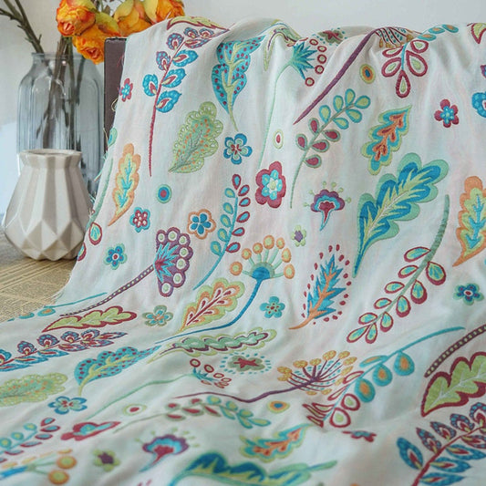 Floral Jacquard Woven Fabric: 3D Embossed Upholstery, Costume, Decor (55"W)