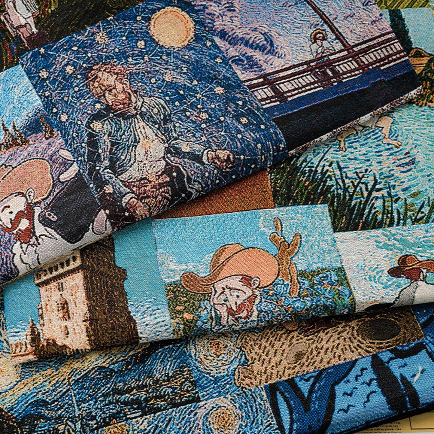 Van Gogh Jacquard Fabric: Thick Slub Upholstery & Drapery (59"W By 1 Meter)