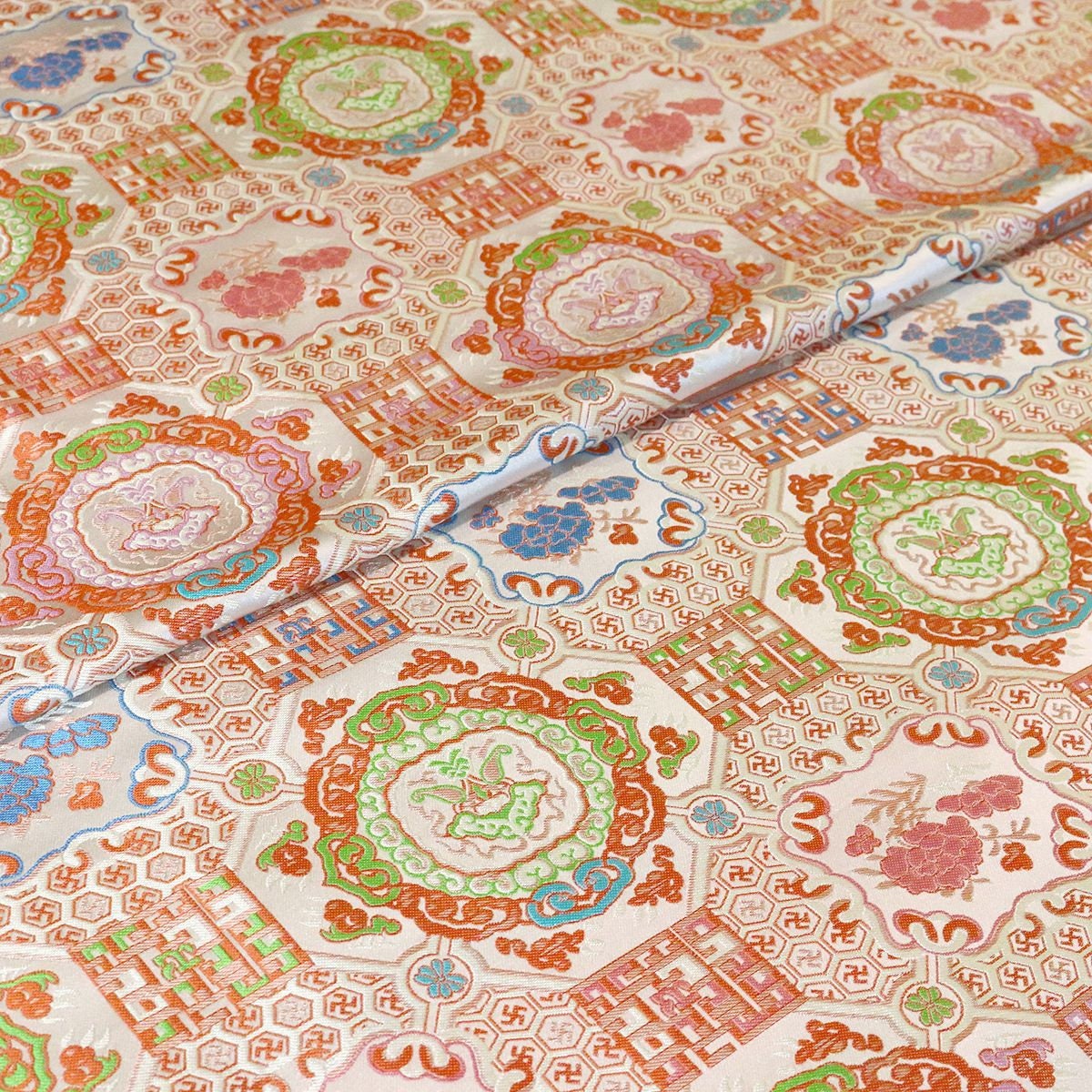 Brocade Rayon Fabric: 59"W Mongolian Tibetan Gown Material