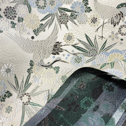 Crane Jacquard Satin Fabric: Retro Damask Brocade, 57"W
