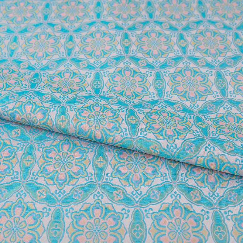 Tissu de brocart de soie Song Dunhuang : Tissu pour robe cheongsam tibétaine, 150 cm de large