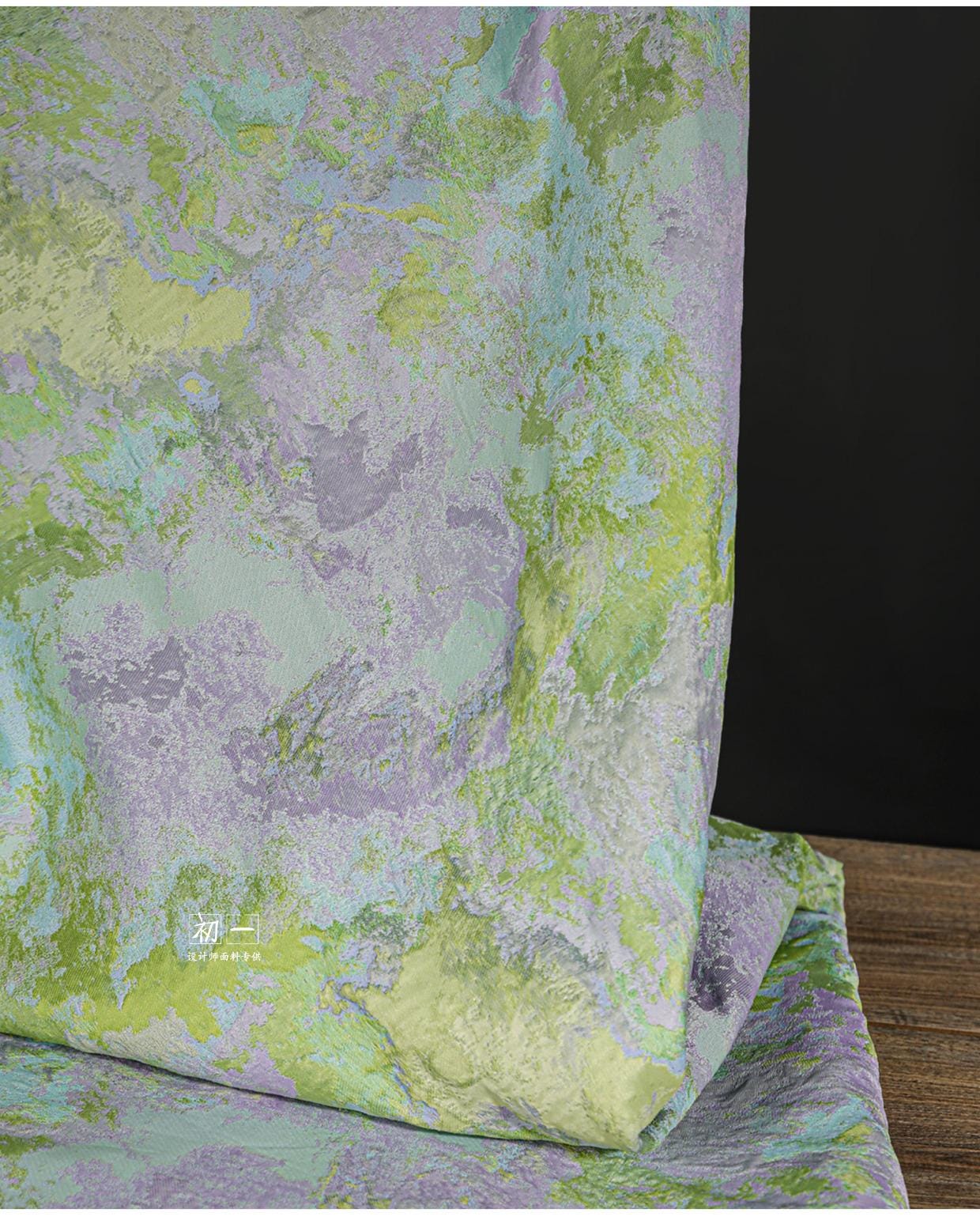 Gold Thread Jacquard Fabric: 3D Oil Painting Texture, 62" Wide