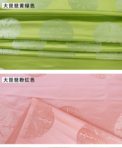 Mongolian Brocade Gown: Chinese Tibetan Style Rayon Fabric