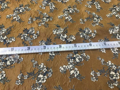 Mud Jacquard Fabric: 3D Oil Painting Texture, Yarn-Dyed (63"W)