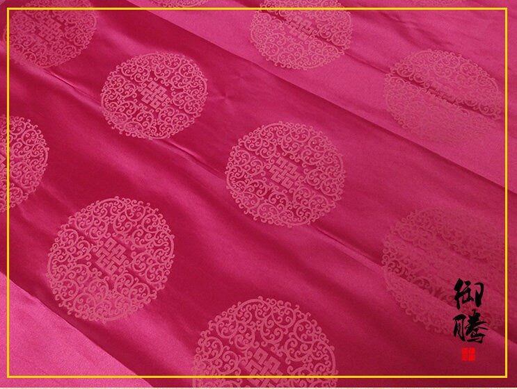 Jacquard Mulberry Silk Damask Fabric: Hand Woven Upholstery, Costume, Decor (29.5"W)