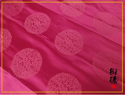 Jacquard Mulberry Silk Damask Fabric: Hand Woven Upholstery, Costume, Decor (29.5"W)