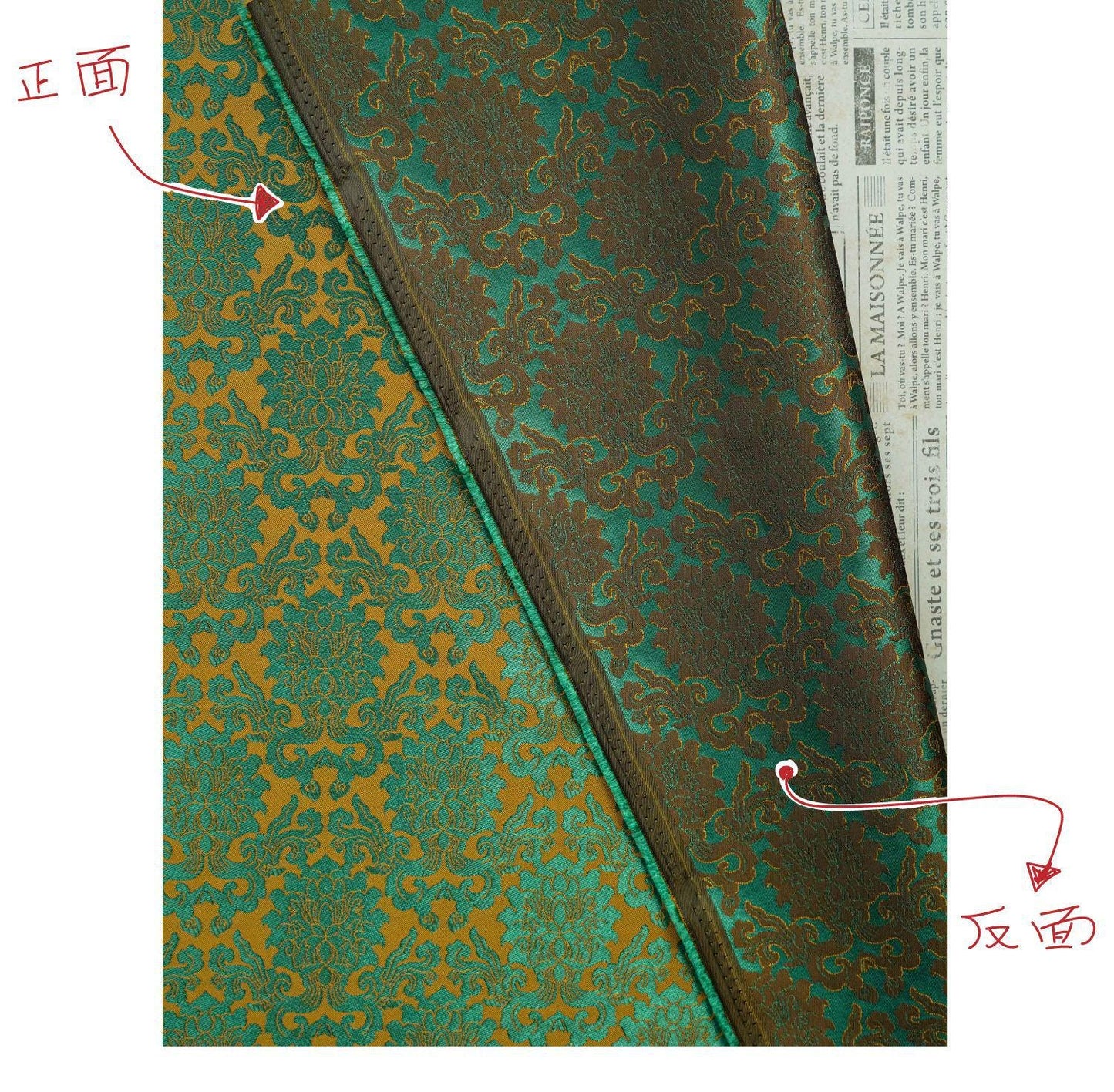 Passionflower Brocade Jacquard Fabric: Rayon Blend for Dressmaking & Crafts