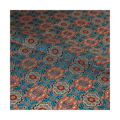 Mongolian Tibetan Bada Pattern Rayon Fabric: Upholstery, Costume, Decor by Meter