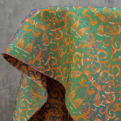 Reversible Jacquard Woven Fabric: 3D Ancient Pattern, 59" Wide
