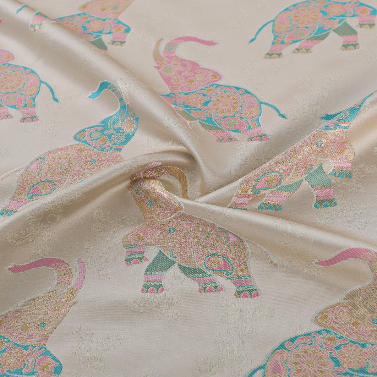 Elephant Brocade Fabric: 59"W Rayon Blend, Sewing & Upholstery
