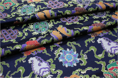 Chinese Brocade Fabric: Silk Rayon Jacquard, Mongolian Gown Decoration
