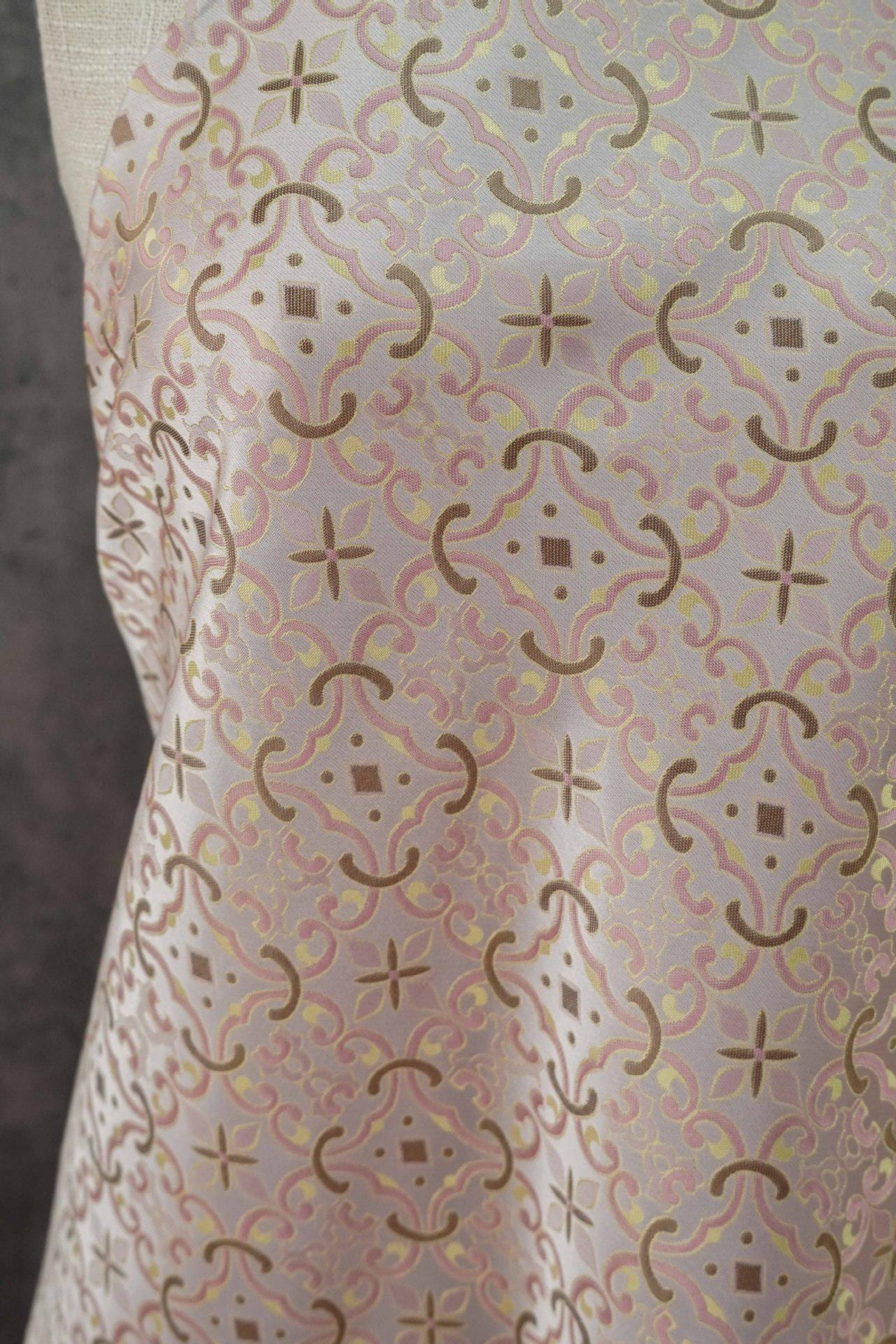 Zen Flower Brocade Fabric: Blue Purple Song Brocade, 58" Wide