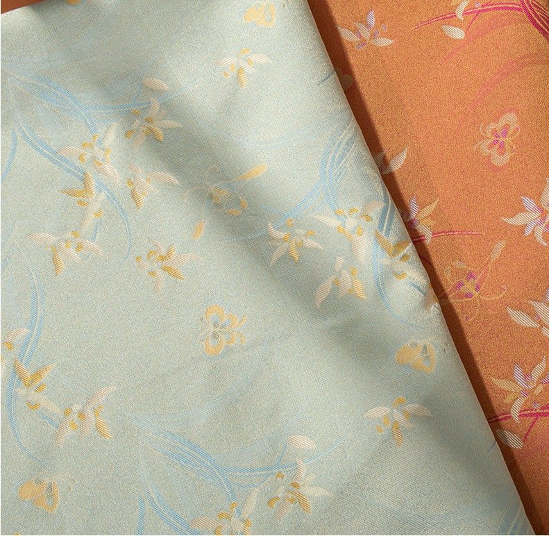 Orchid Rayon Silk Brocade Fabric: 55"W Cheongsam Sewing, Upholstery - By The Meter - Poppylollipop