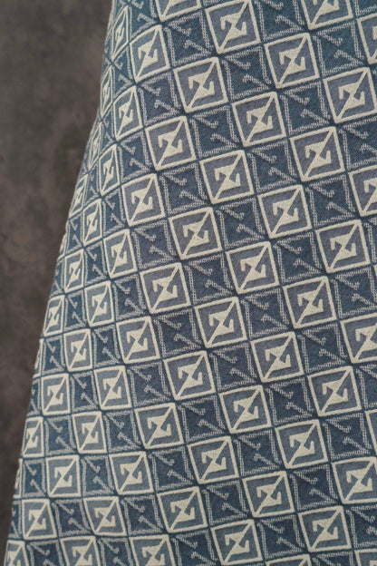 Jacquard Denim Fabric: Vintage 3D Pattern, Upholstery Sewing Material (56" Wide)