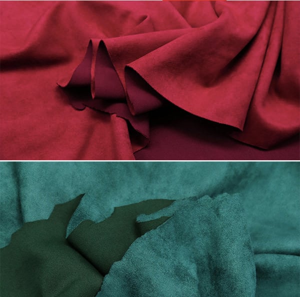 Stretch Faux Suede Fabric: Polyester Spandex Blend, 58" Wide