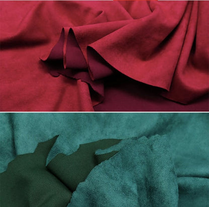 Stretch Faux Suede Fabric: Polyester Spandex Blend, 58" Wide