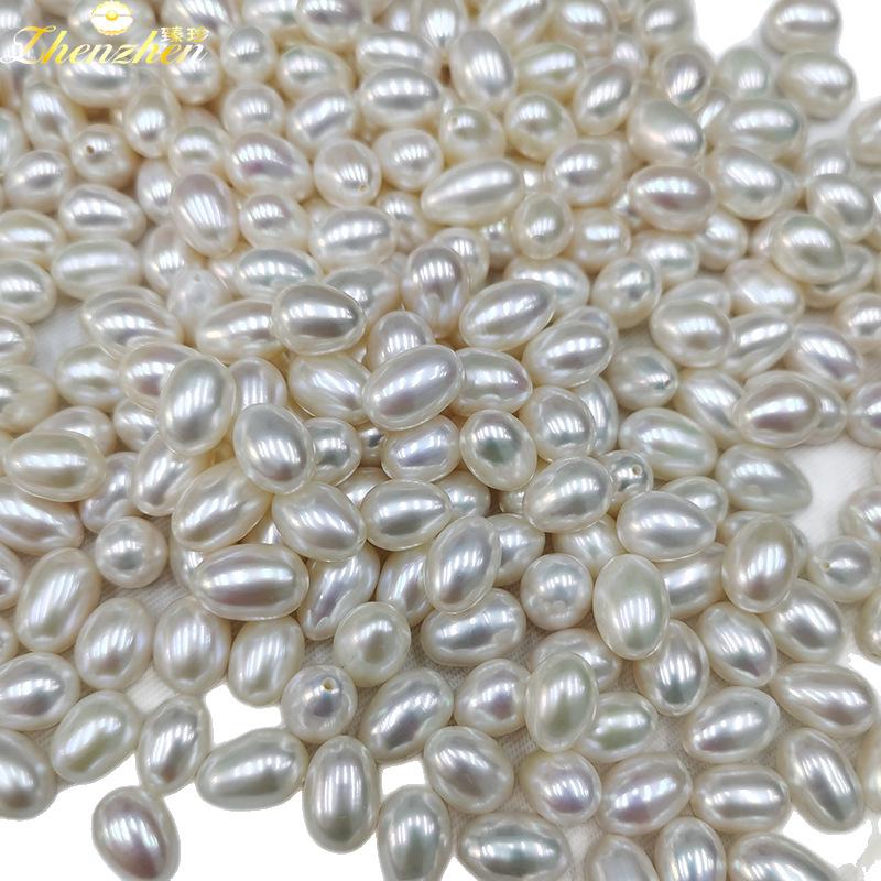 Perles de riz d'eau douce de 7,5 à 8 mm : bijoux DIY à haute brillance