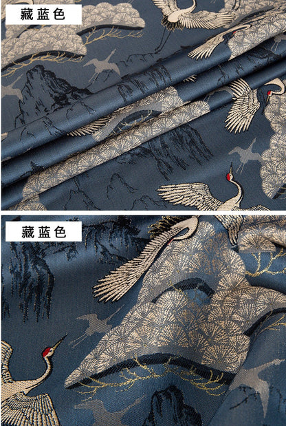 Crane Jacquard Fabric: 57"W Polyester Sewing Material