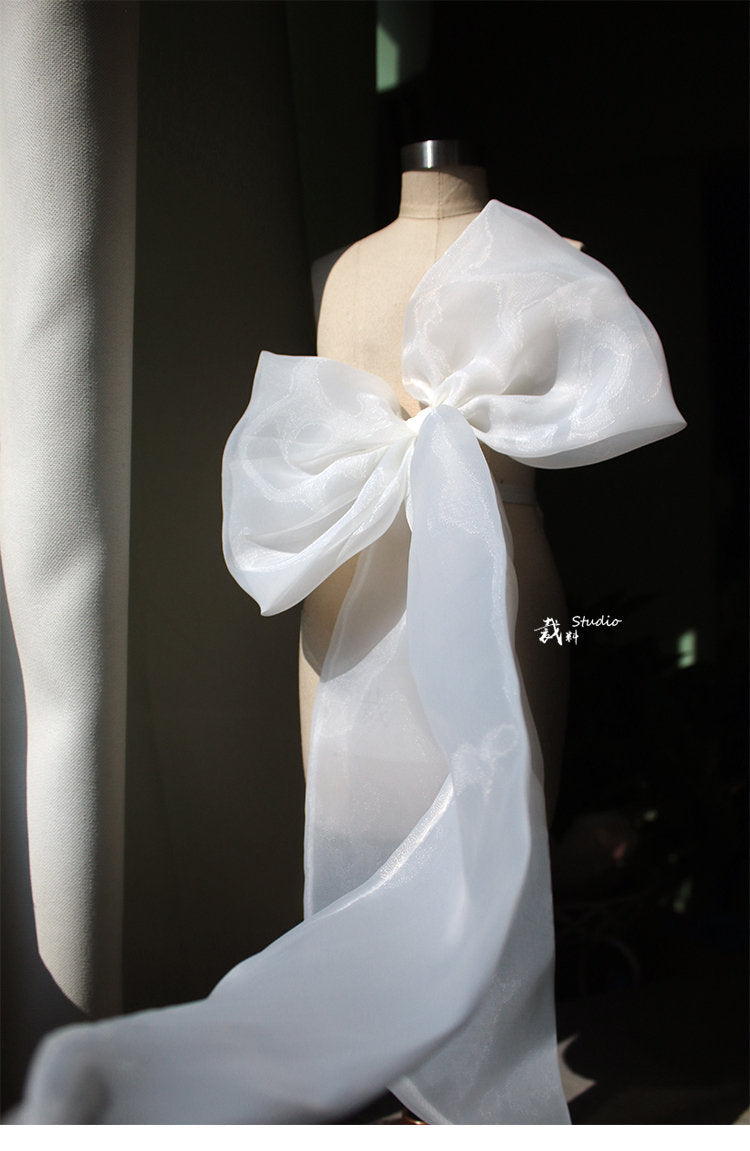 Organza Wedding Dress Sash: Big Bridal Bow