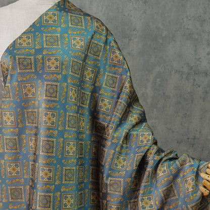 Nishijin Ori Brocade Fabric: Japanese Pavilion Pattern, 63"W Rayon Blend