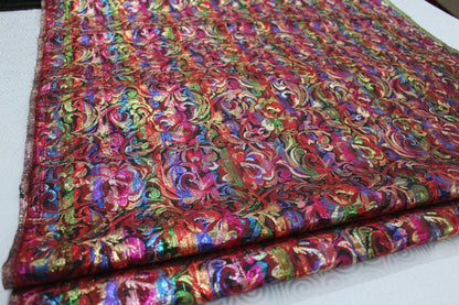 Chinese Silk brocade Woven Damask Fabric Cheongsam cushion Drapery fabric Phoenix tail pattern