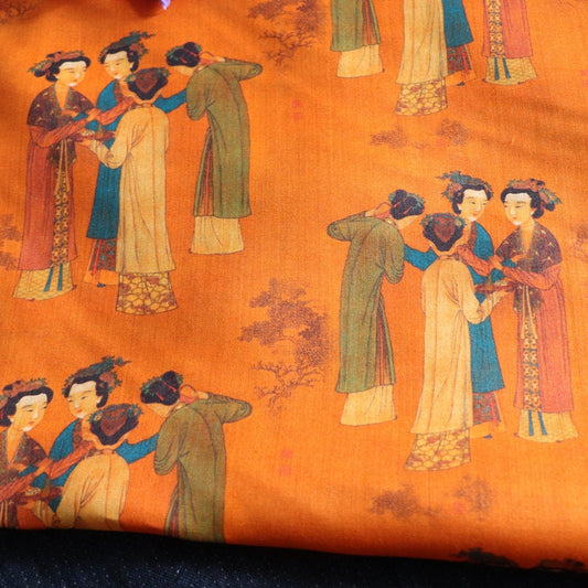 Tissu de lin pour dames de la cour Tang Yin : Couture et ameublement de la dynastie Ming
