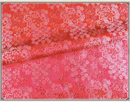 Tissu Nishijin-ori à fleurs de cerisier : brocart de soie japonais Kinran pour kimono