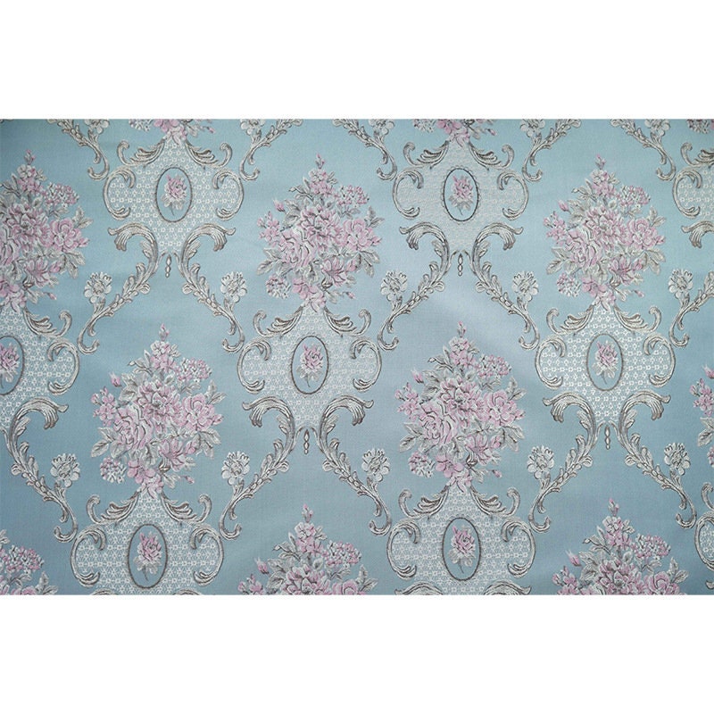 Tissu jacquard brocart style palais rétro : revêtement en polyester de 150 cm de large