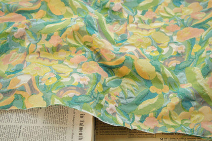 Gold Thread Jacquard Fabric: 3D Oil Painting Texture, 60" Wide