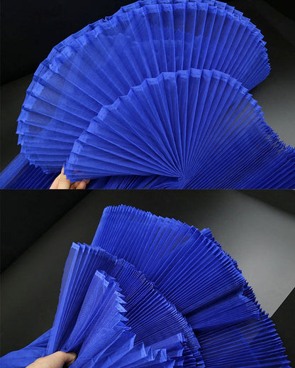 Pleated Tulle Fabric: 63" Wide Stiff Texture Wedding Gown Fabric
