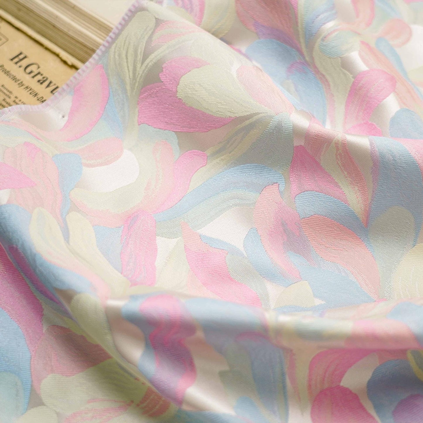 Color Matching Jacquard Fabric: 59"W Polyester Gold Thread